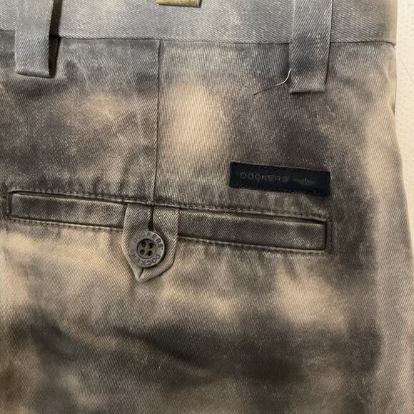 Dockers Y2K Straight Fit Pleated Tie-Dye Pants Brown Black W30 L32 - Picture 5 of 8